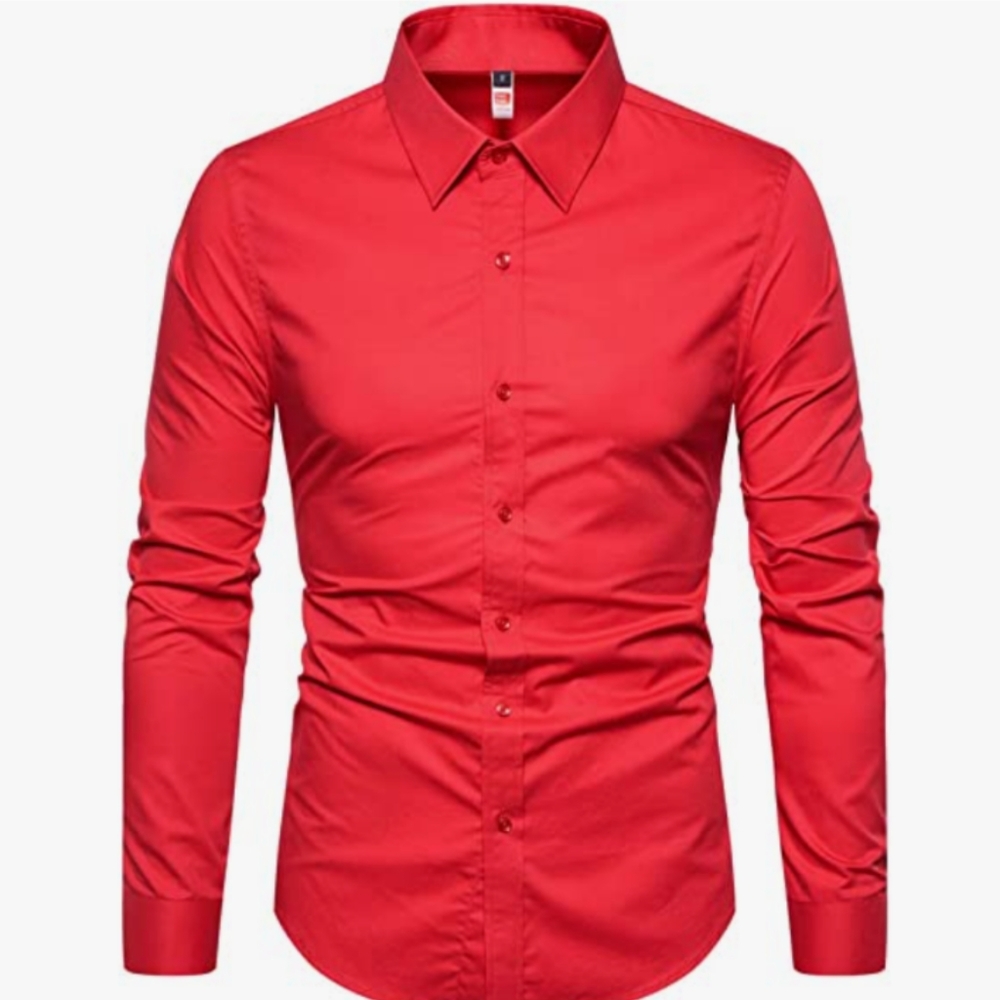 BRAND NEW! Men's, Red Dress Shirt, Size Medium